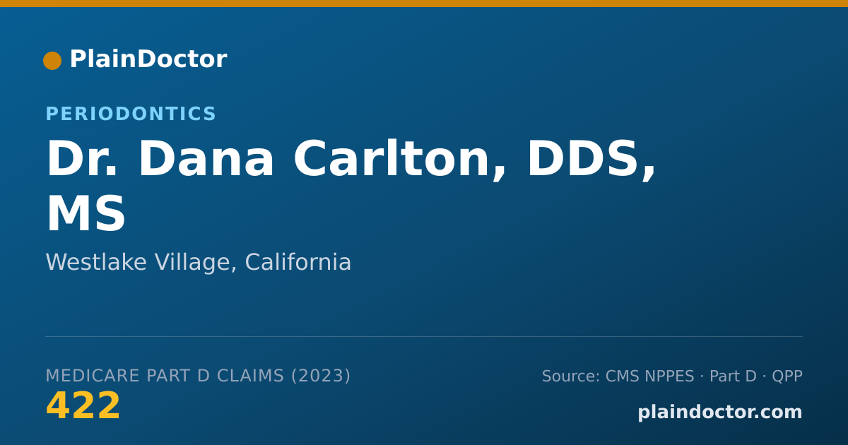 Shareable card for Dana Carlton, DDS, MS - Periodontics, Westlake Village, CA