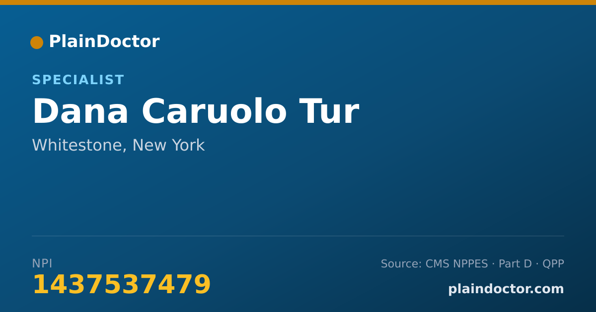 Shareable card for Dana Caruolo Tur - Specialist, Whitestone, NY