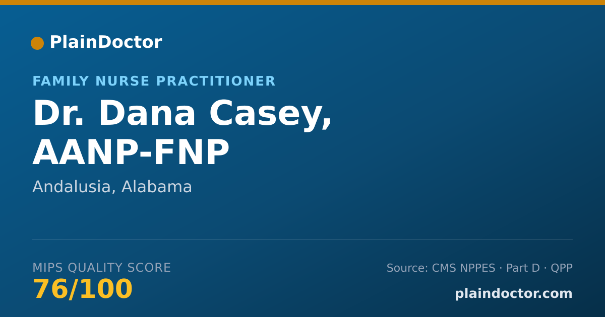 Shareable card for Dana Casey, AANP-FNP - Family Nurse Practitioner, Andalusia, AL