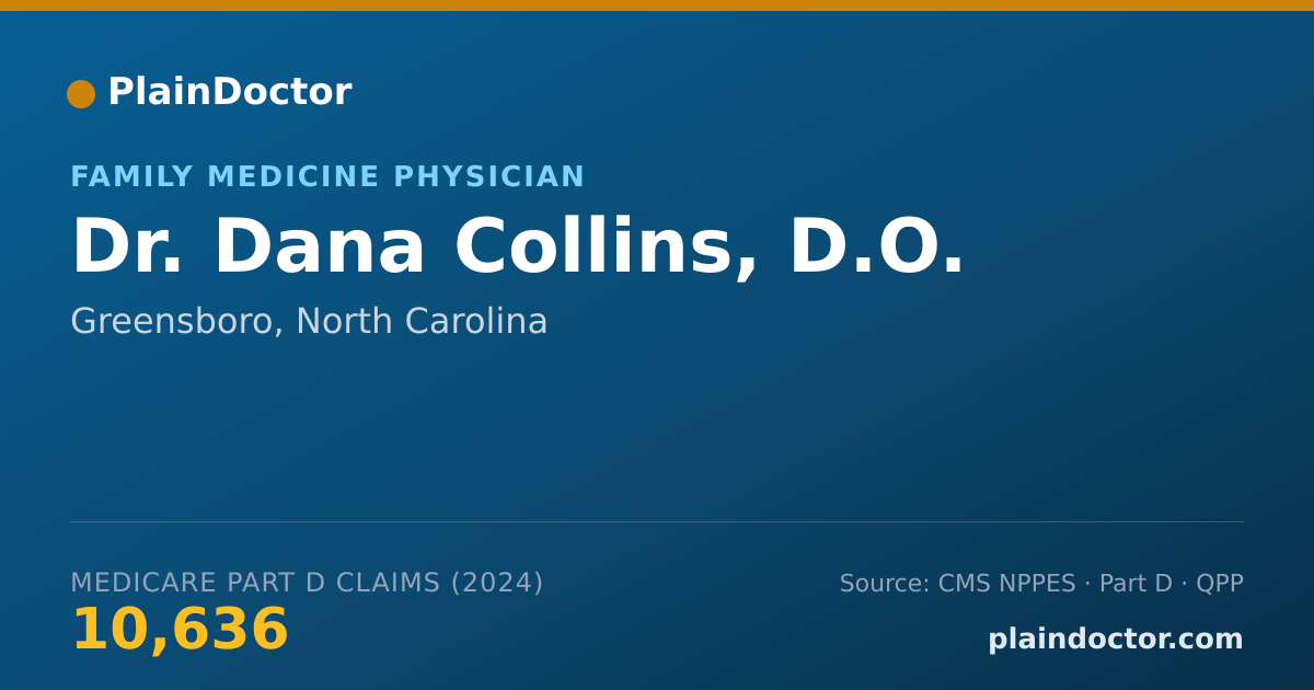 Shareable card for Dana Collins, D.O. - Family Medicine Physician, Greensboro, NC