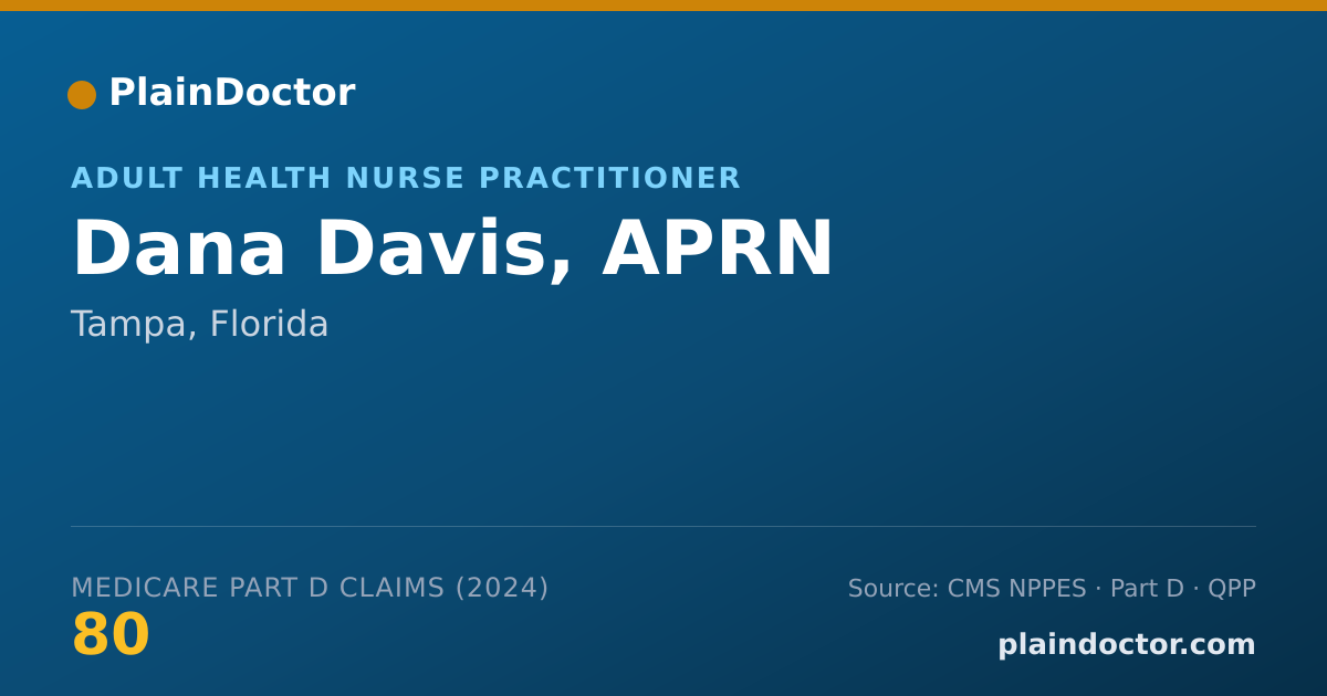 Shareable card for Dana Davis, APRN - Nurse Practitioner, Tampa, FL