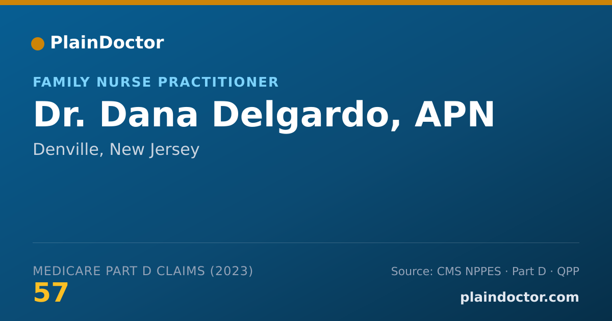 Shareable card for Dana Delgardo, APN - Family Nurse Practitioner, Denville, NJ