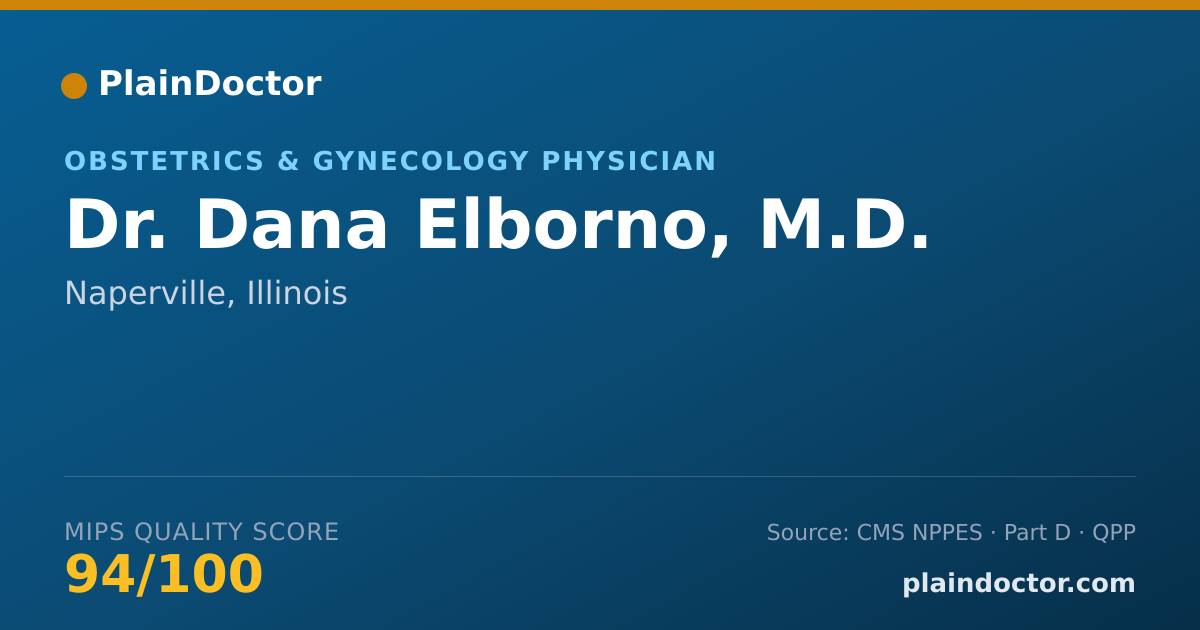 Shareable card for Dana Elborno, M.D. - Obstetrics & Gynecology Physician, Naperville, IL
