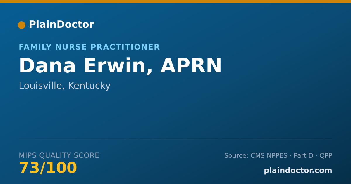 Shareable card for Dana Erwin, APRN - Family Nurse Practitioner, Louisville, KY