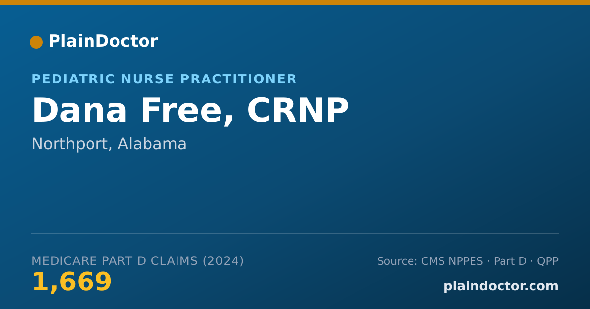 Shareable card for Dana Free, CRNP - Family Nurse Practitioner, Northport, AL