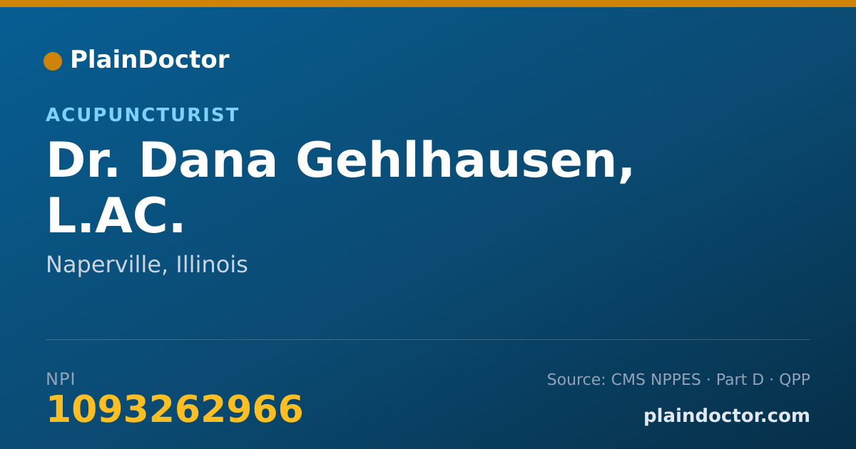 Shareable card for Dana Gehlhausen, L.AC. - Acupuncturist, Naperville, IL