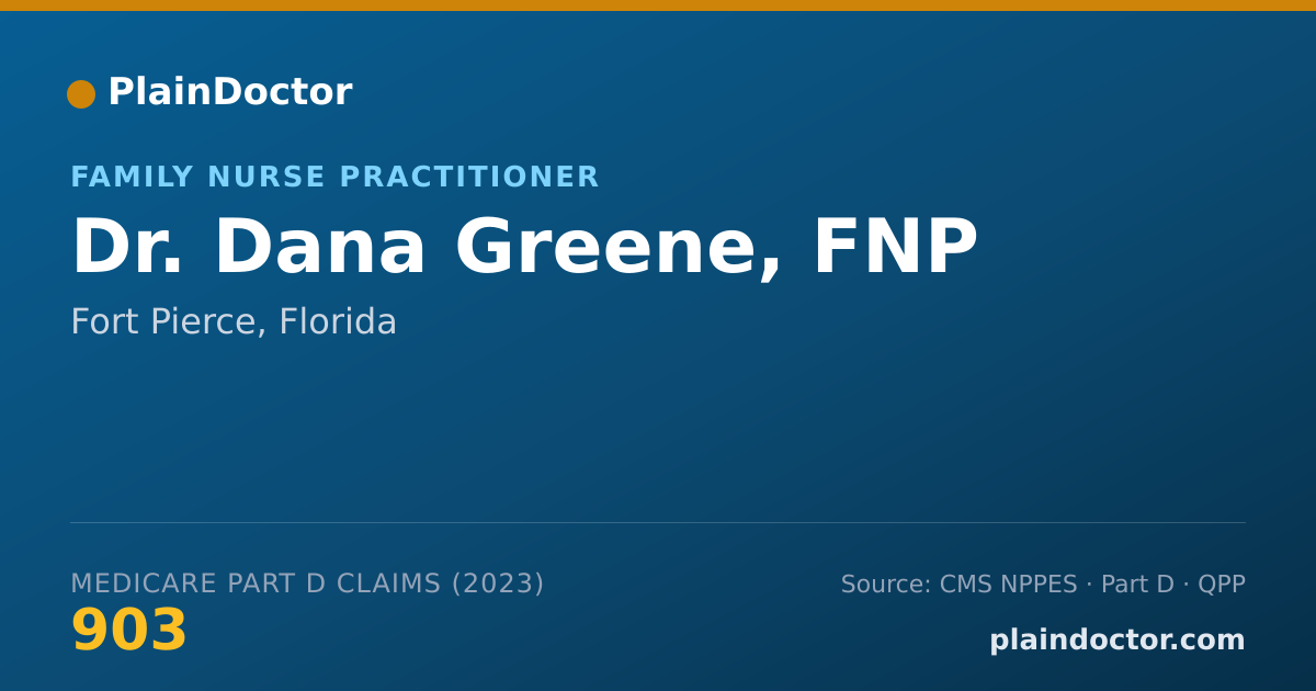 Shareable card for Dana Greene, FNP - Family Nurse Practitioner, Fort Pierce, FL