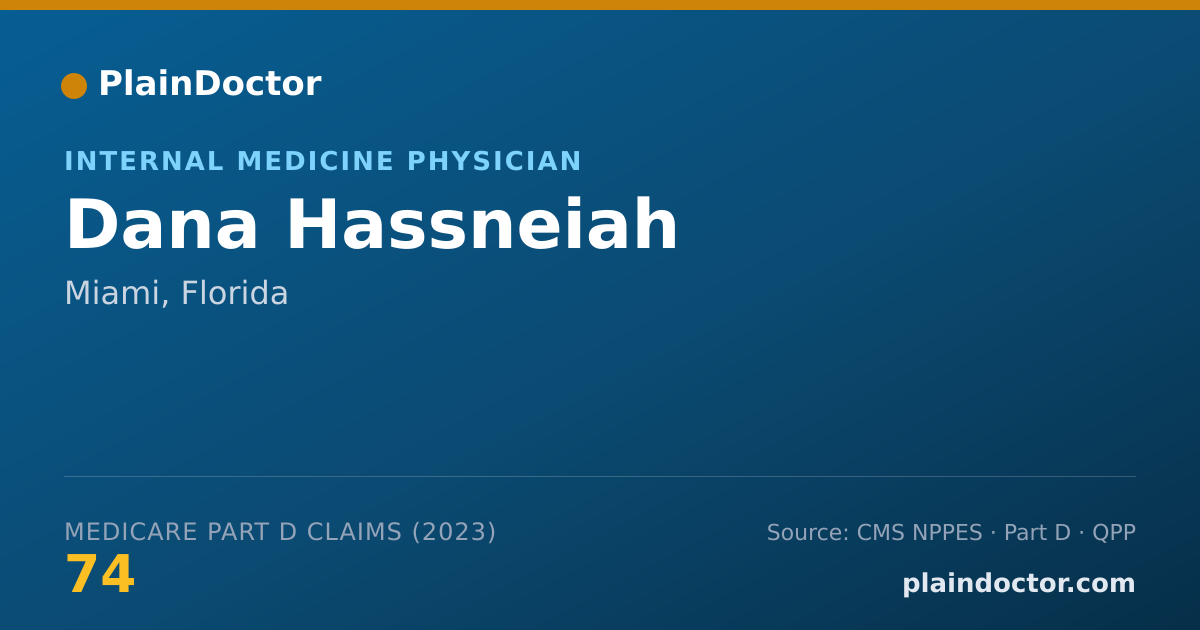 Shareable card for Dana Hassneiah - Internal Medicine Physician, Miami, FL