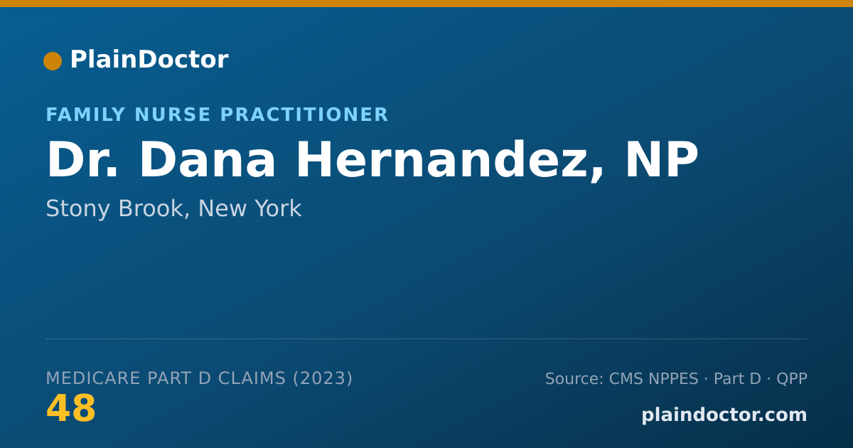 Shareable card for Dana Hernandez, NP - Family Nurse Practitioner, Stony Brook, NY