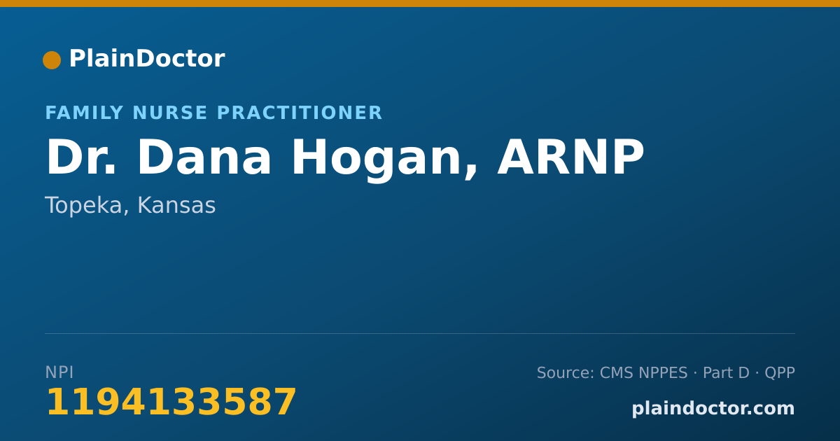 Shareable card for Dana Hogan, ARNP - Family Nurse Practitioner, Topeka, KS