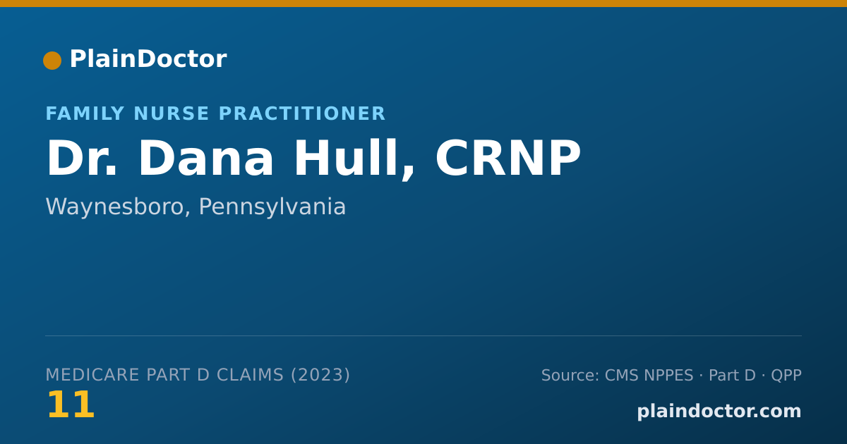 Shareable card for Dana Hull, CRNP - Family Nurse Practitioner, Waynesboro, PA