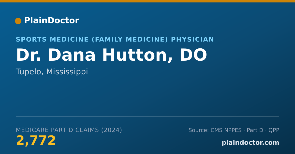 Shareable card for Dana Hutton, DO - Sports Medicine (Family Medicine) Physician, Tupelo, MS