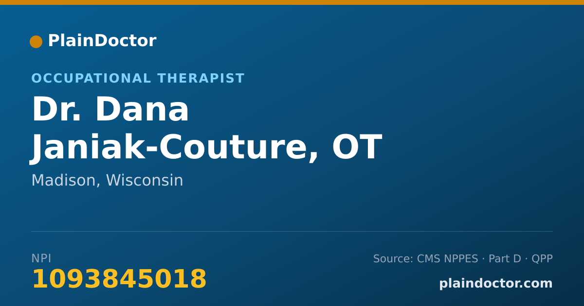 Shareable card for Dana Janiak-Couture, OT - Occupational Therapist, Madison, WI