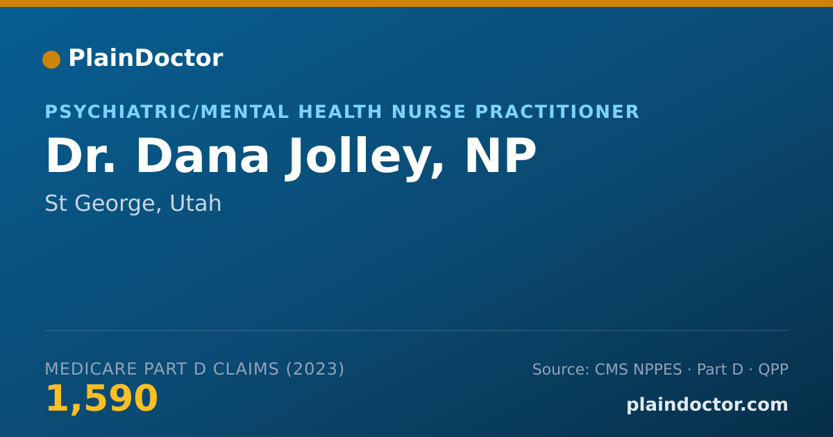 Shareable card for Dana Jolley, NP - Psychiatric/Mental Health Nurse Practitioner, St George, UT