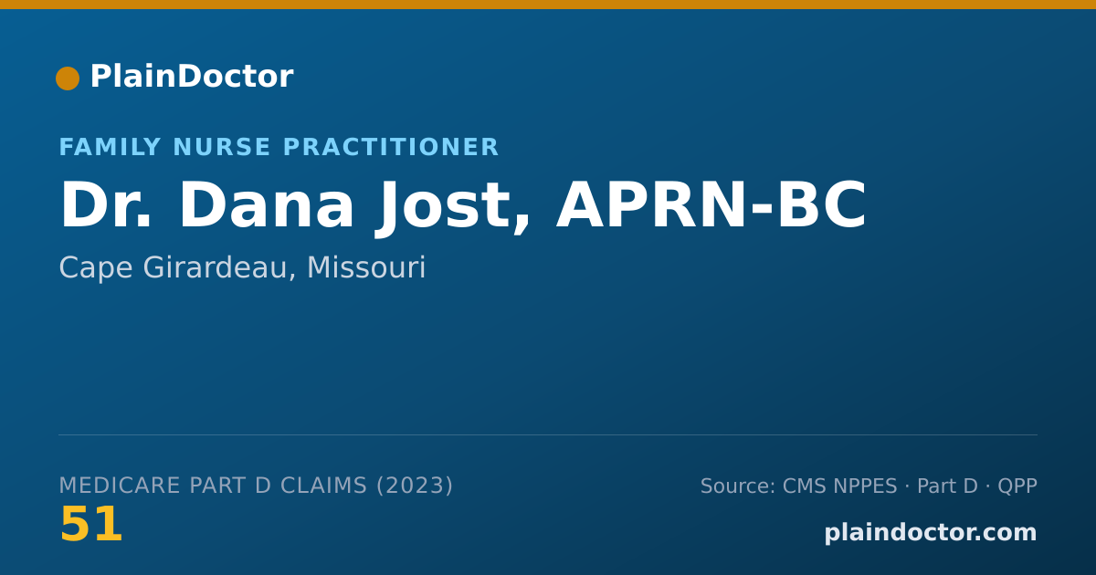 Shareable card for Dana Jost, APRN-BC - Family Nurse Practitioner, Cape Girardeau, MO