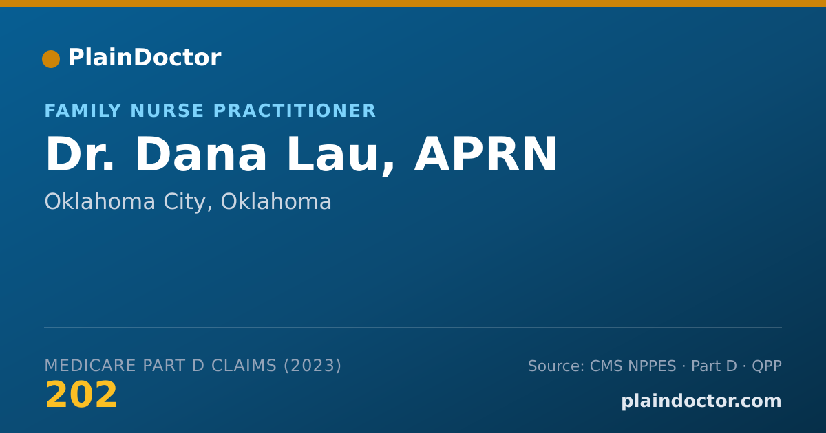 Shareable card for Dana Lau, APRN - Family Nurse Practitioner, Oklahoma City, OK