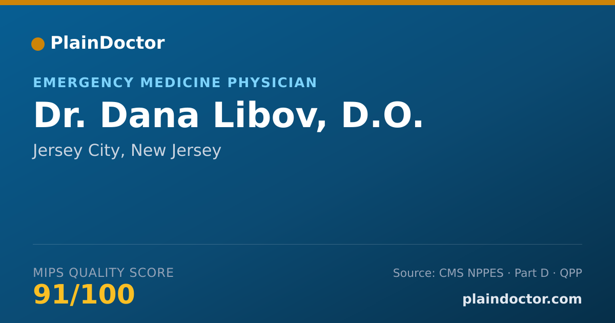 Shareable card for Dana Libov, D.O. - Emergency Medicine Physician, Jersey City, NJ