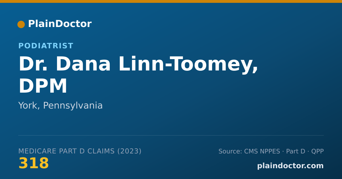 Shareable card for Dana Linn-Toomey, DPM - Podiatrist, York, PA