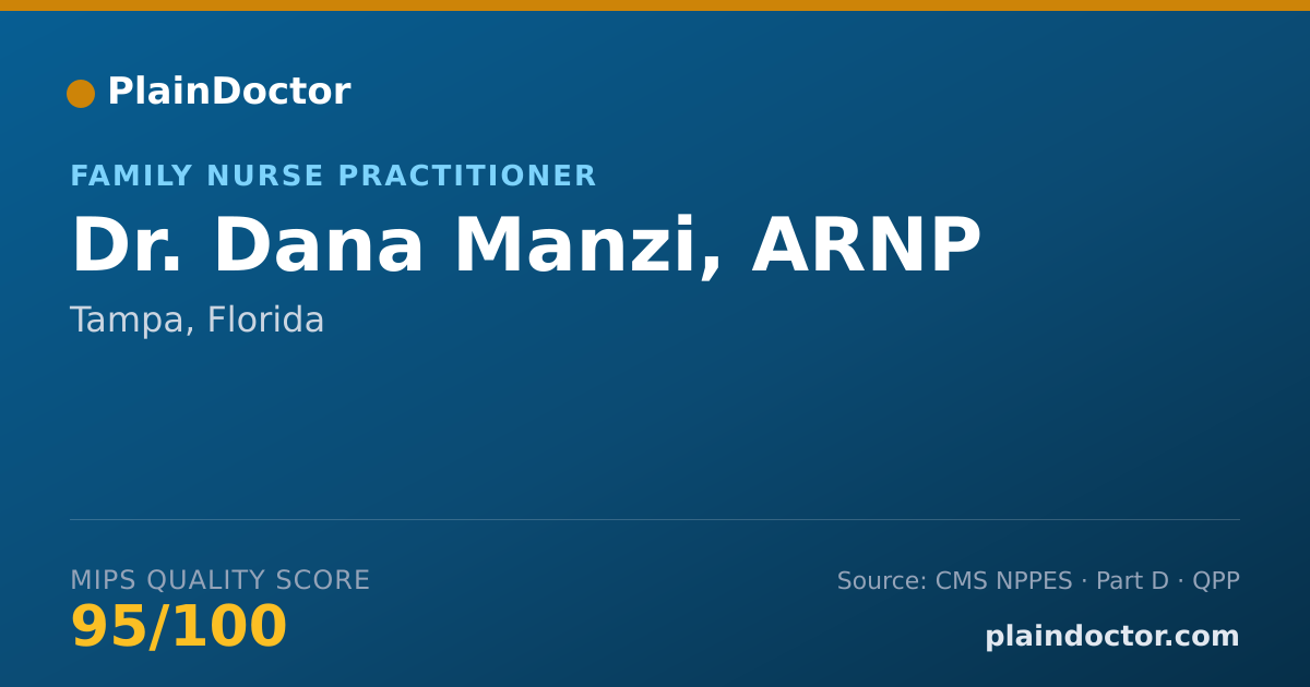 Shareable card for Dana Manzi, ARNP - Family Nurse Practitioner, Tampa, FL