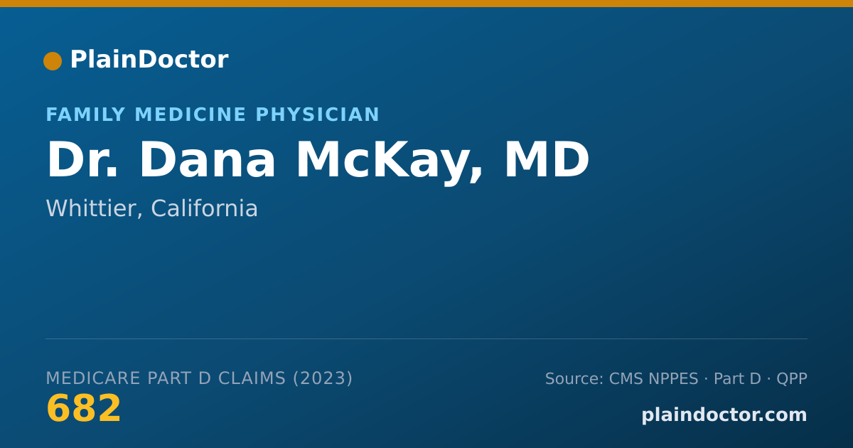 Shareable card for Dana McKay, MD - Family Medicine Physician, Whittier, CA