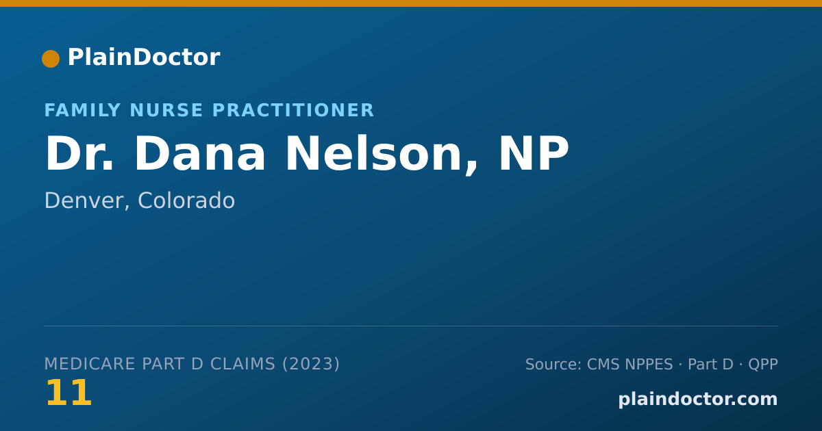 Shareable card for Dana Nelson, NP - Family Nurse Practitioner, Denver, CO