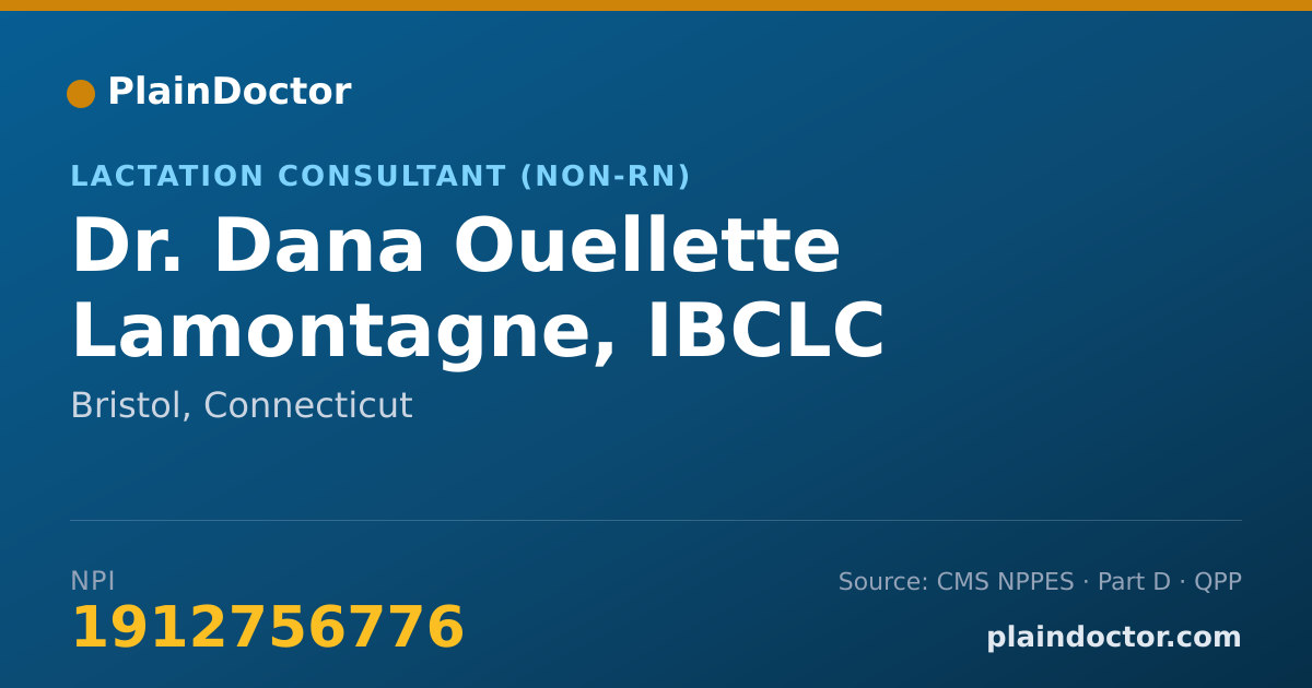 Shareable card for Dana Ouellette Lamontagne, IBCLC - Lactation Consultant (Non-RN), Bristol, CT