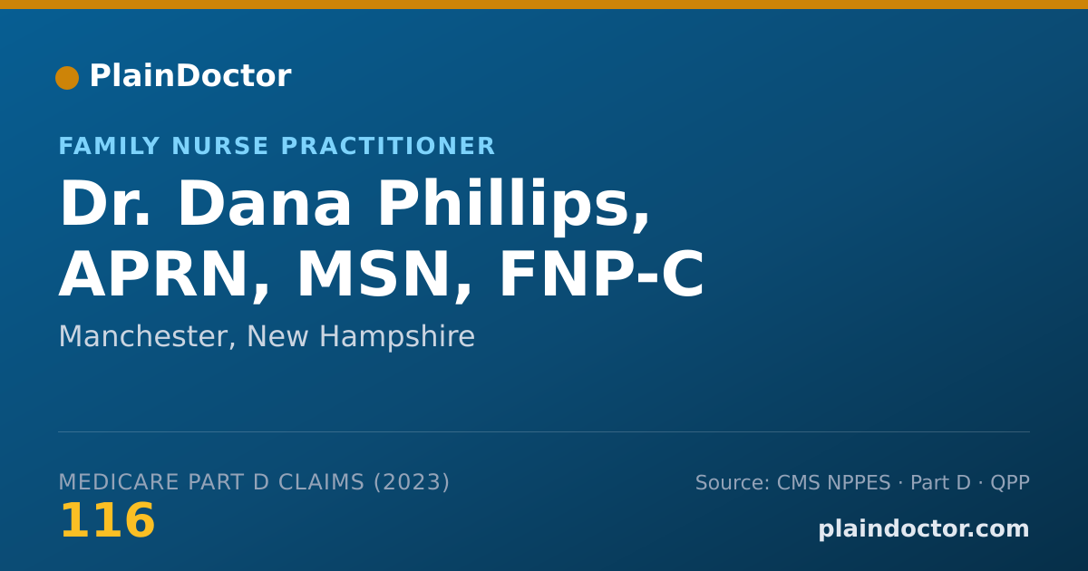 Shareable card for Dana Phillips, APRN, MSN, FNP-C - Family Nurse Practitioner, Manchester, NH