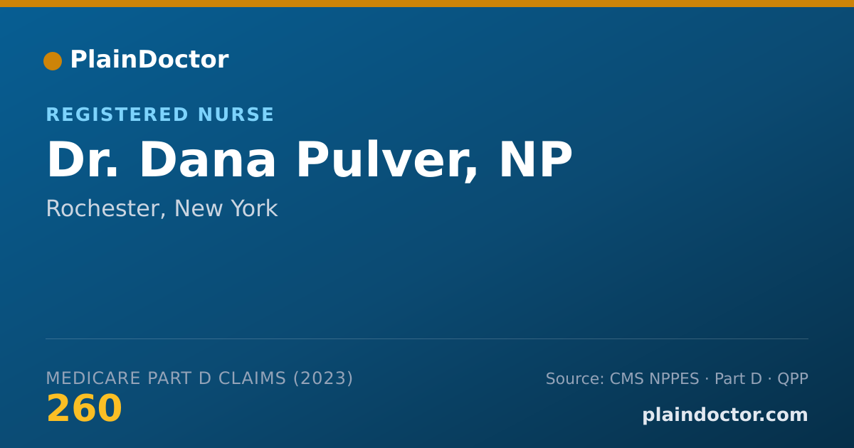 Shareable card for Dana Pulver, NP - Registered Nurse, Rochester, NY