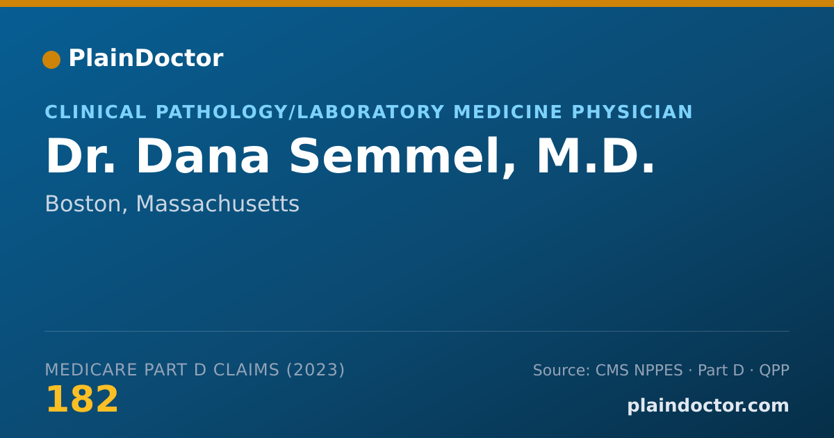 Shareable card for Dana Semmel, M.D. - Clinical Pathology/Laboratory Medicine Physician, Boston, MA