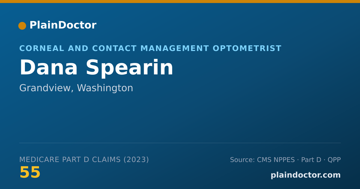 Shareable card for Dana Spearin - Corneal and Contact Management Optometrist, Grandview, WA