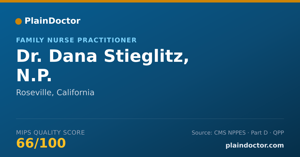 Shareable card for Dana Stieglitz, N.P. - Family Nurse Practitioner, Roseville, CA