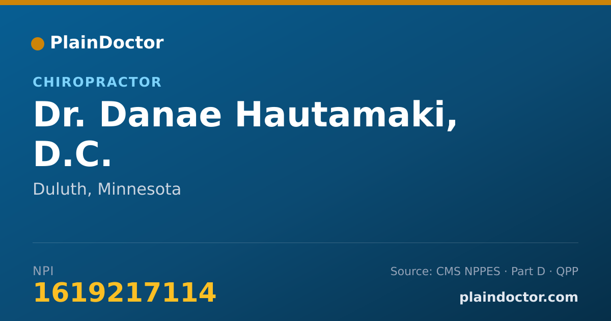 Shareable card for Danae Hautamaki, D.C. - Chiropractor, Duluth, MN