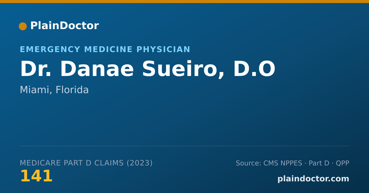 Shareable card for Danae Sueiro, D.O - Emergency Medicine Physician, Miami, FL