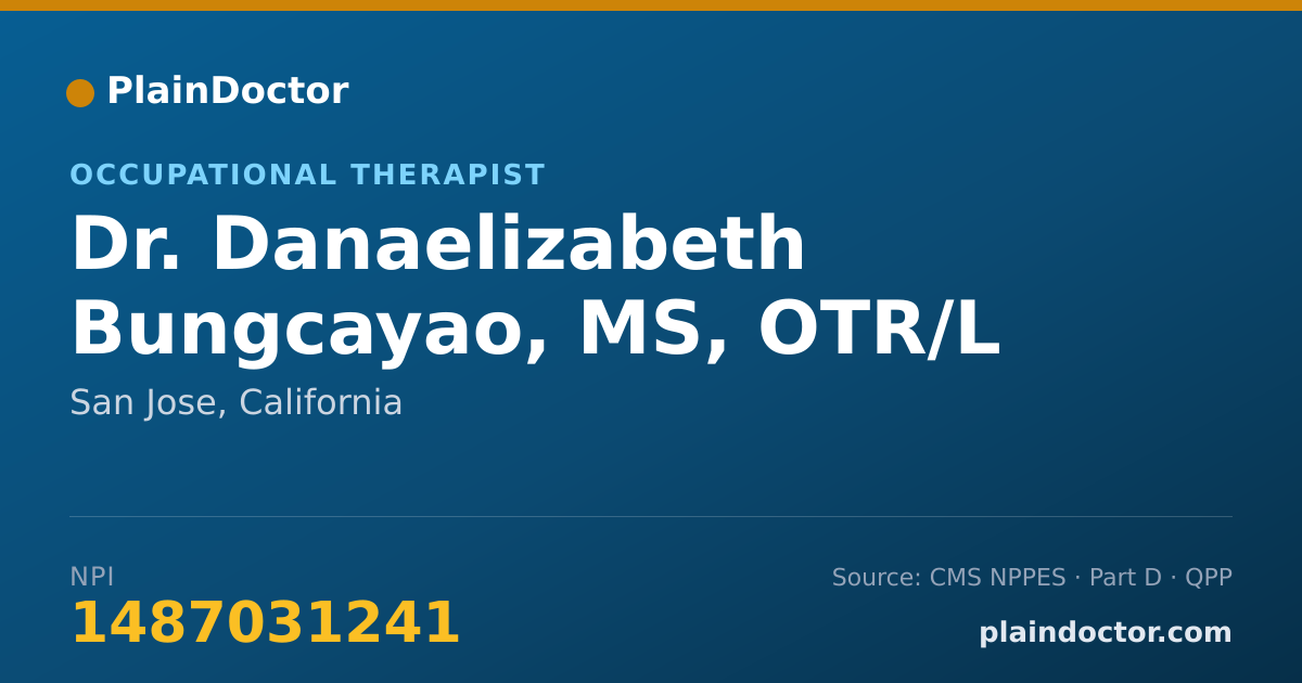 Shareable card for Danaelizabeth Bungcayao, MS, OTR/L - Occupational Therapist, San Jose, CA