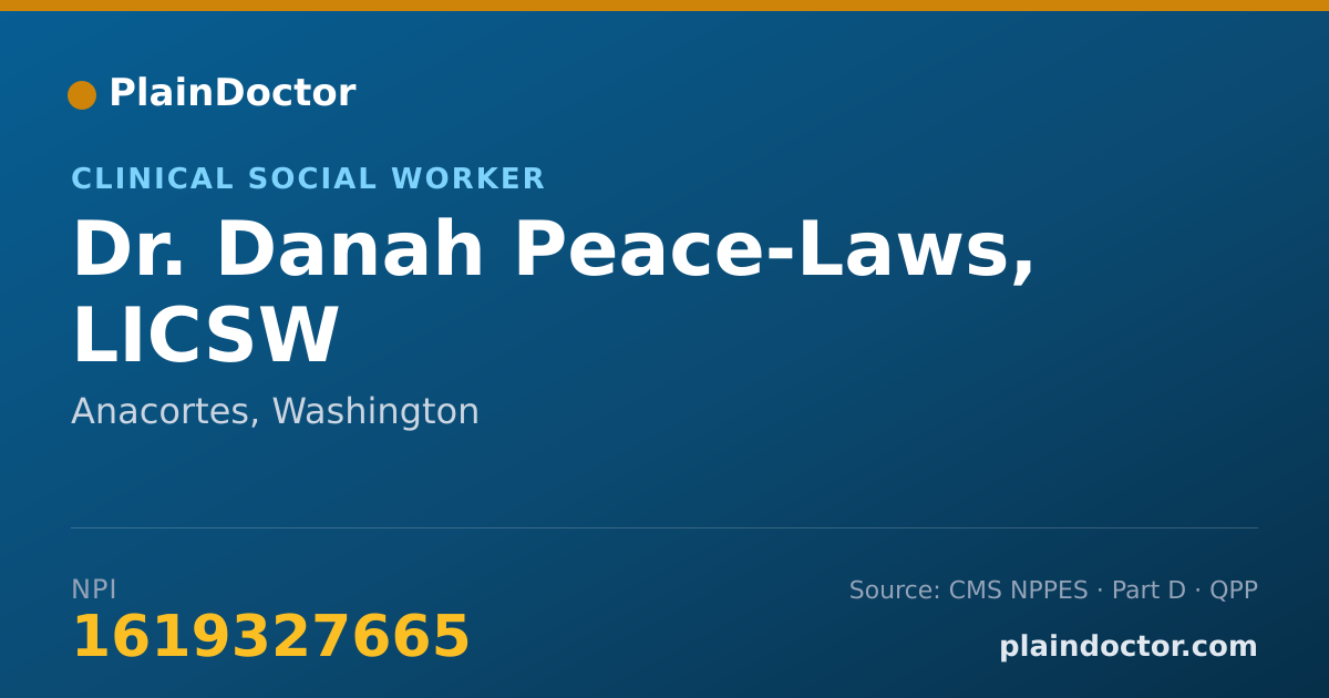 Shareable card for Danah Peace-Laws, LICSW - Clinical Social Worker, Anacortes, WA