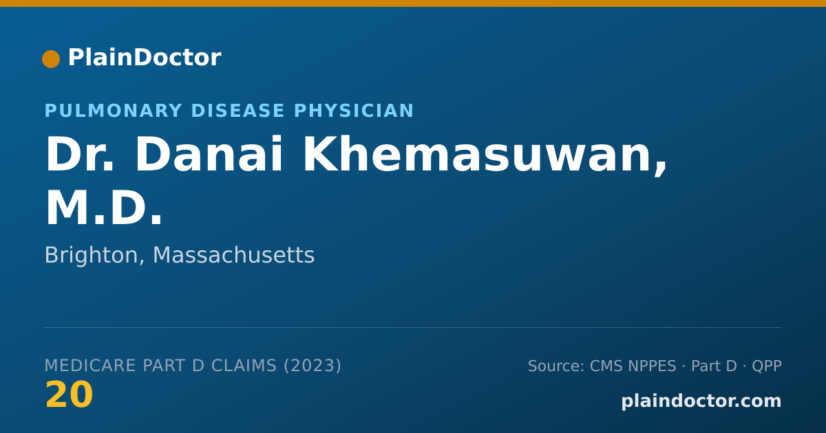 Shareable card for Danai Khemasuwan, M.D. - Pulmonary Disease Physician, Brighton, MA