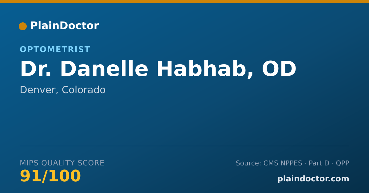 Shareable card for Danelle Habhab, OD - Optometrist, Denver, CO