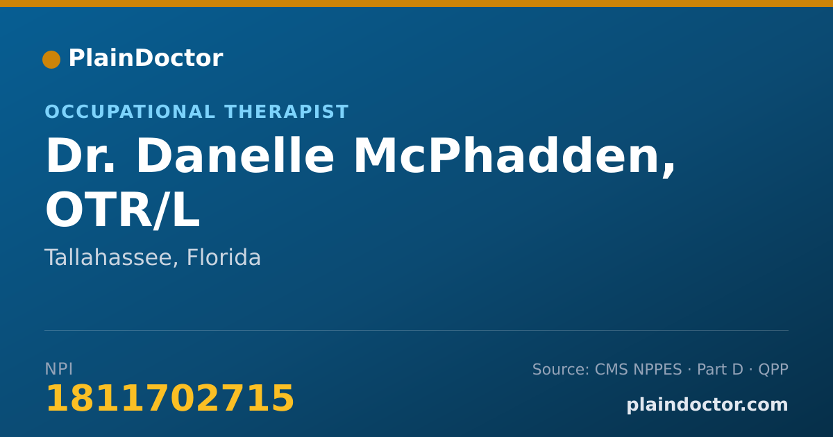 Shareable card for Danelle McPhadden, OTR/L - Occupational Therapist, Tallahassee, FL