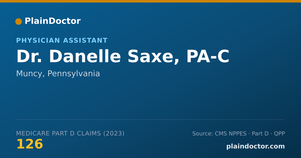 Shareable card for Danelle Saxe, PA-C - Physician Assistant, Muncy, PA