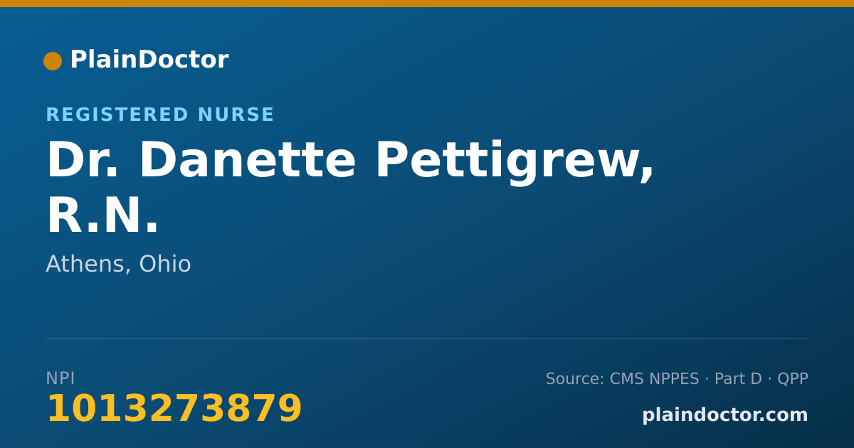 Shareable card for Danette Pettigrew, R.N. - Registered Nurse, Athens, OH