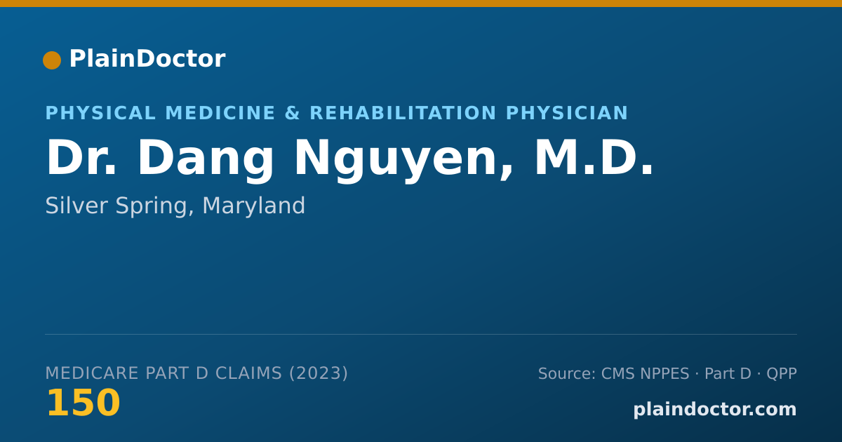 Shareable card for Dang Nguyen, M.D. - Physical Medicine & Rehabilitation Physician, Silver Spring, MD