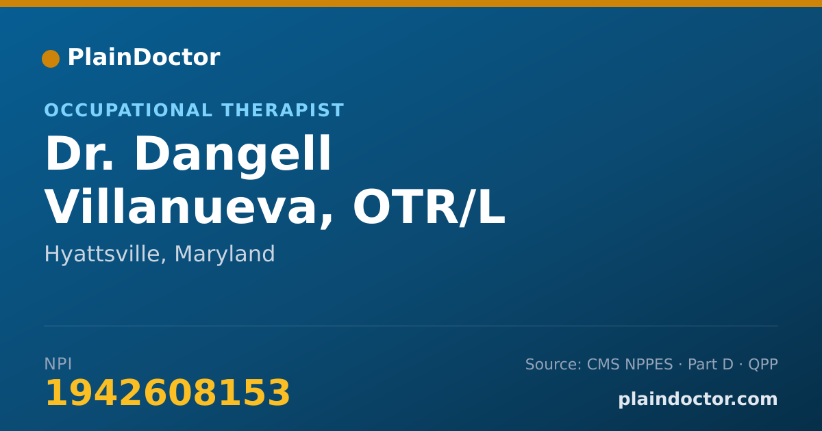Shareable card for Dangell Villanueva, OTR/L - Occupational Therapist, Hyattsville, MD