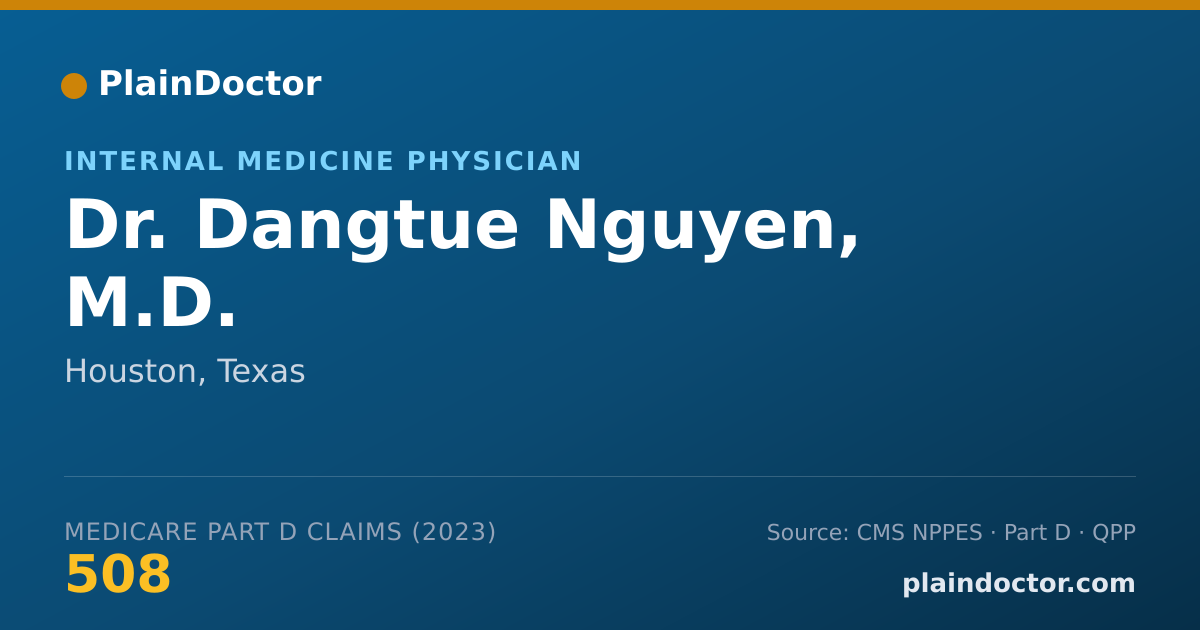 Shareable card for Dangtue Nguyen, M.D. - Internal Medicine Physician, Houston, TX