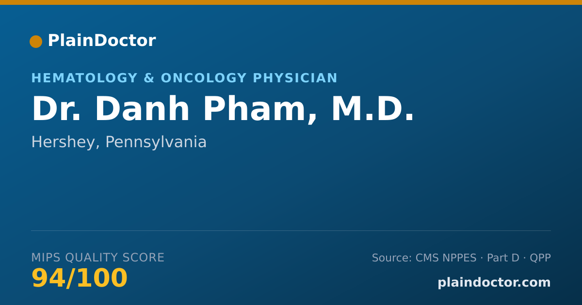 Shareable card for Danh Pham, M.D. - Hematology & Oncology Physician, Hershey, PA