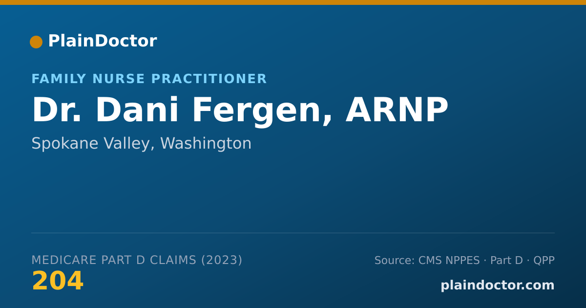 Shareable card for Dani Fergen, ARNP - Family Nurse Practitioner, Spokane Valley, WA