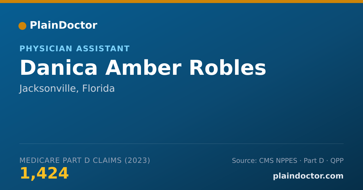 Shareable card for Danica Amber Robles - Physician Assistant, Jacksonville, FL