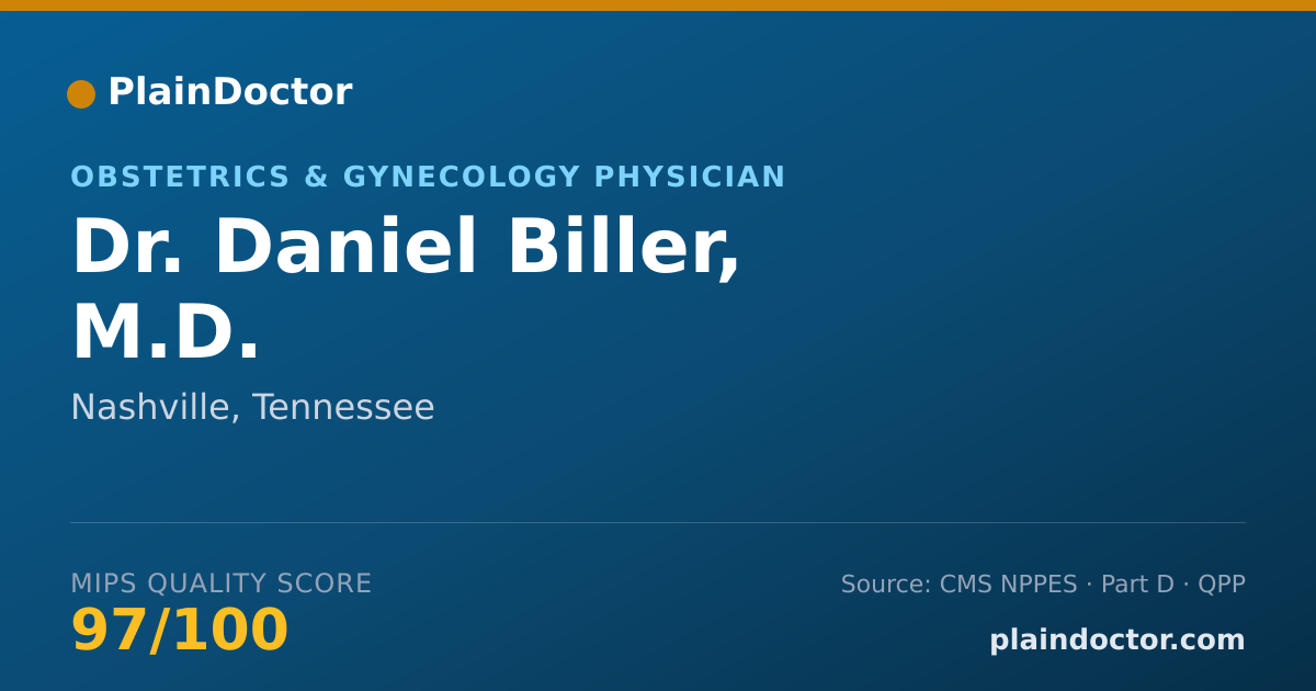 Shareable card for Daniel Biller, M.D. - Obstetrics & Gynecology Physician, Nashville, TN