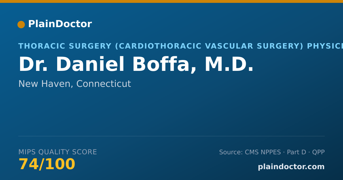 Shareable card for Daniel Boffa, M.D. - Thoracic Surgery (Cardiothoracic Vascular Surgery) Physician, New Haven, CT