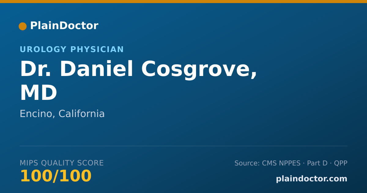 Shareable card for Daniel Cosgrove, MD - Urology Physician, Encino, CA