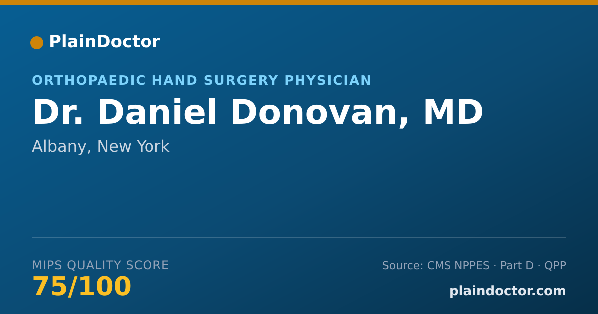 Shareable card for Daniel Donovan, MD - Orthopaedic Surgery Physician, Albany, NY